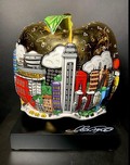 Charles Fazzino Art Charles Fazzino Art Pop Goes the Gold Apple (DX) Sculpture